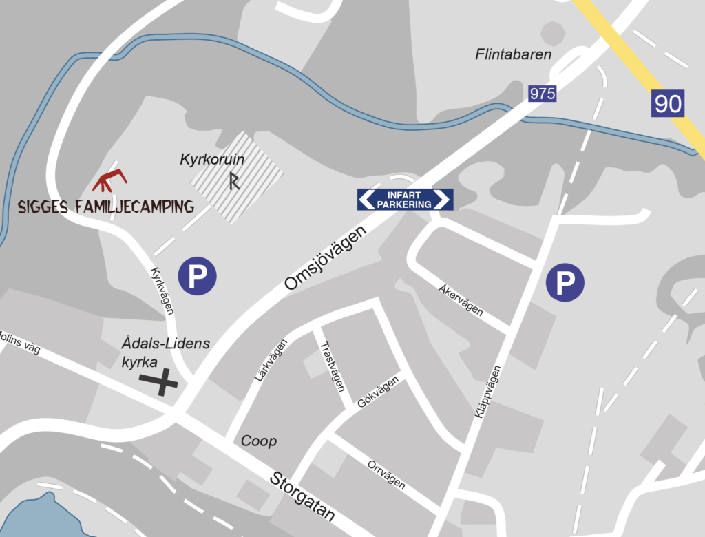 Tänk på Räddningstjänst och ambulans måste kunna ta sig fram. Det råder pakeringsförbud i byn och den som parkerar efter bygatan kan få parkeringsböter.